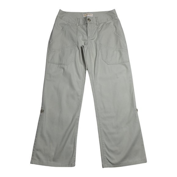 Michael Kors Womens Cropped Pants Roll Up Hem Straight Leg Low Rise Size 6 - Picture 1 of 11